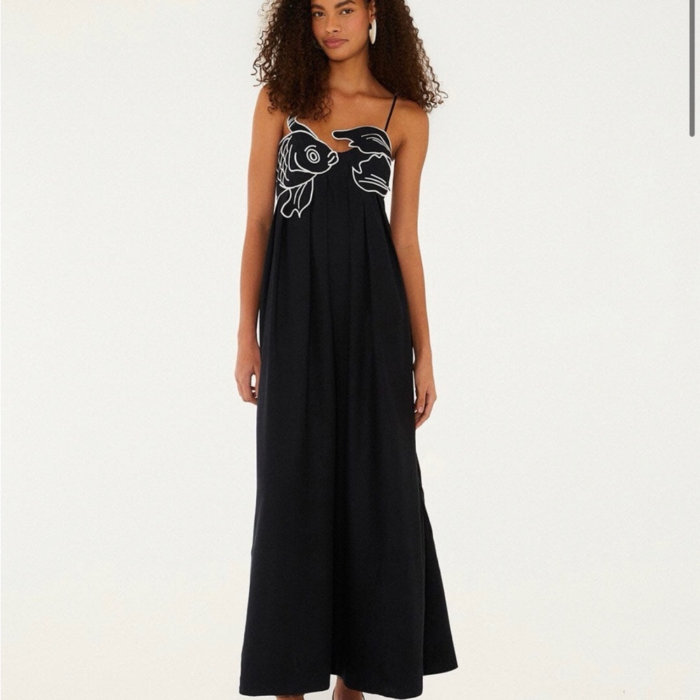 Farm Rio Black fish dress